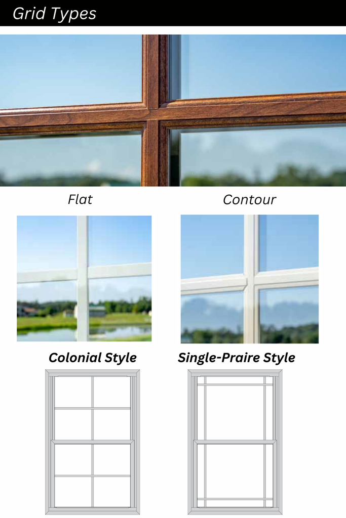 Elite Wood Clad Window Window  Grid Types